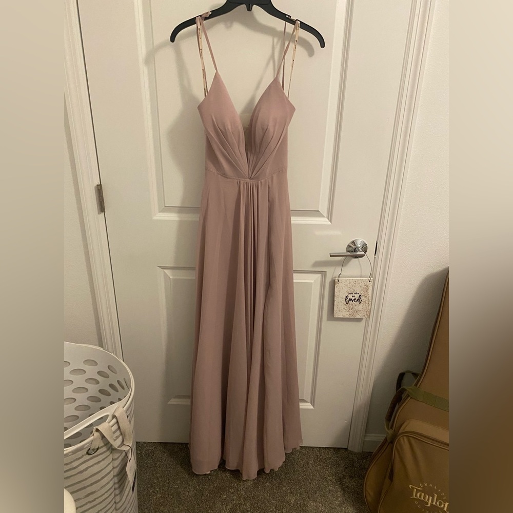 Pink long dress